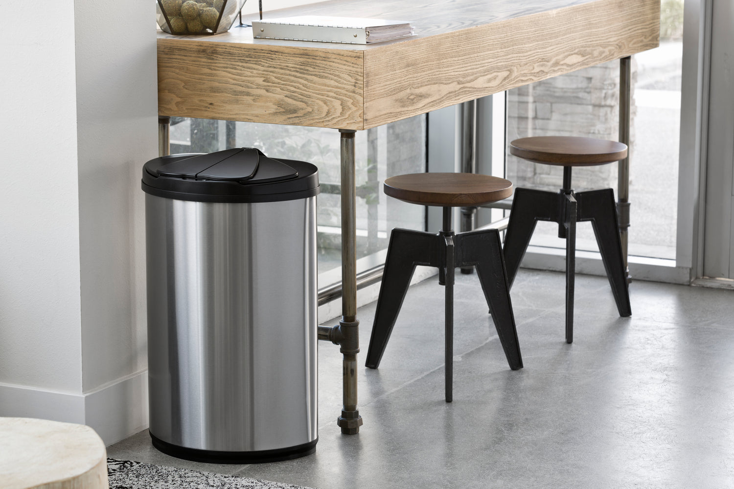 50L Ladybird Series General Waste Autobin – Semi-Circular Motion Sensor Bin with Butterfly-Like Lid