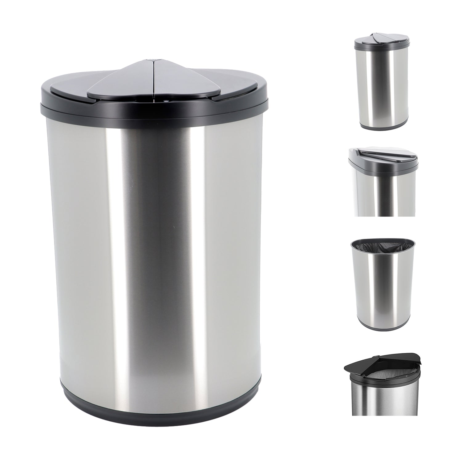 50L Ladybird Series General Waste Autobin – Semi-Circular Motion Sensor Bin with Butterfly-Like Lid