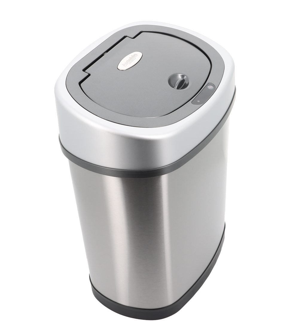 12L Oval Motion Sensor Autobin – Compact & Hygienic Waste Solution in Stainless Steel