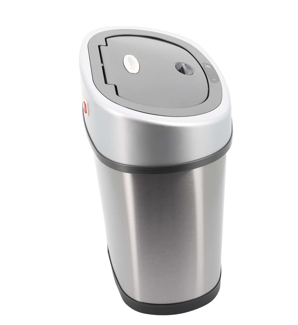 12L Oval Motion Sensor Autobin – Compact & Hygienic Waste Solution in Stainless Steel