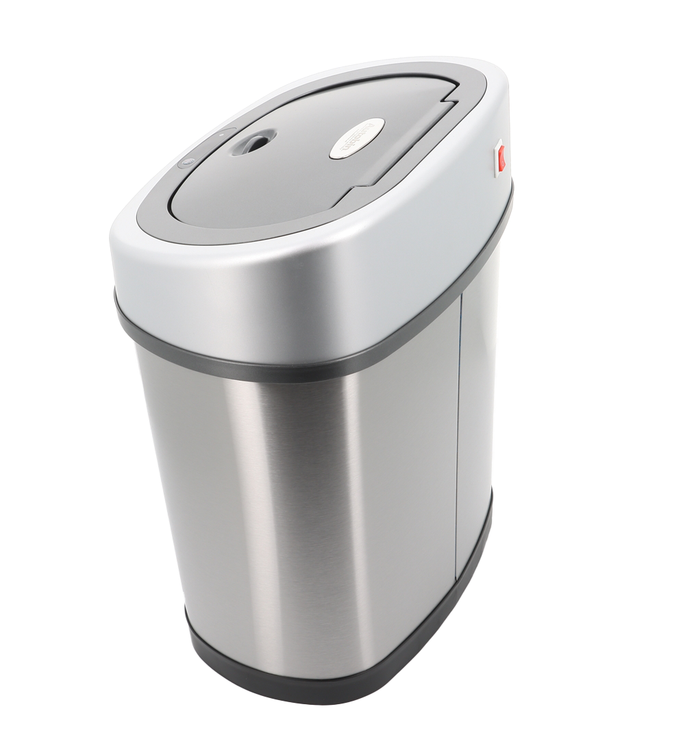12L Oval Motion Sensor Autobin – Compact & Hygienic Waste Solution in Stainless Steel