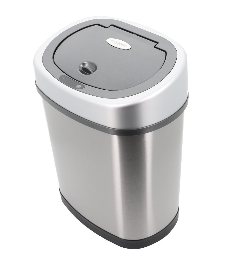 12L Oval Motion Sensor Autobin – Compact & Hygienic Waste Solution in Stainless Steel