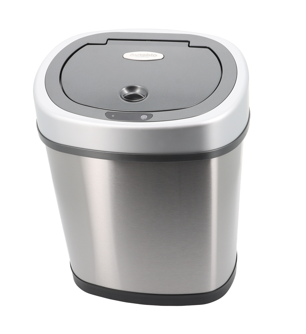 12L Oval Motion Sensor Autobin – Compact & Hygienic Waste Solution in Stainless Steel