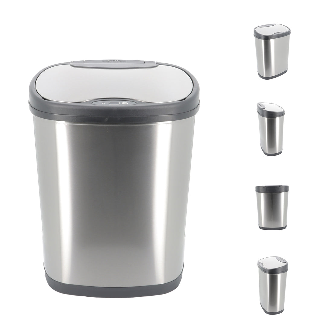42-Litre Oval Plus Series Autobin – Premium Touchless Motion Sensor Waste Bin, Stainless Steel