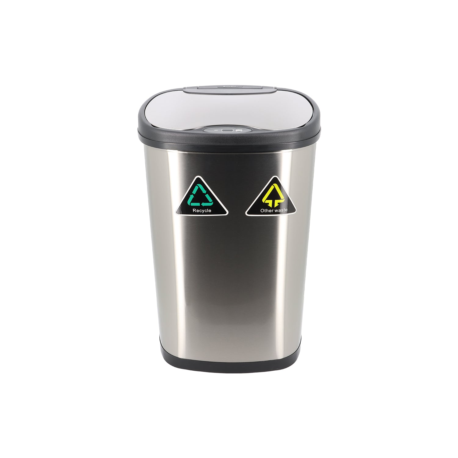 50-Litre Oval Plus Series Recycling Autobin – Dual-Compartment Motion Sensor Bin