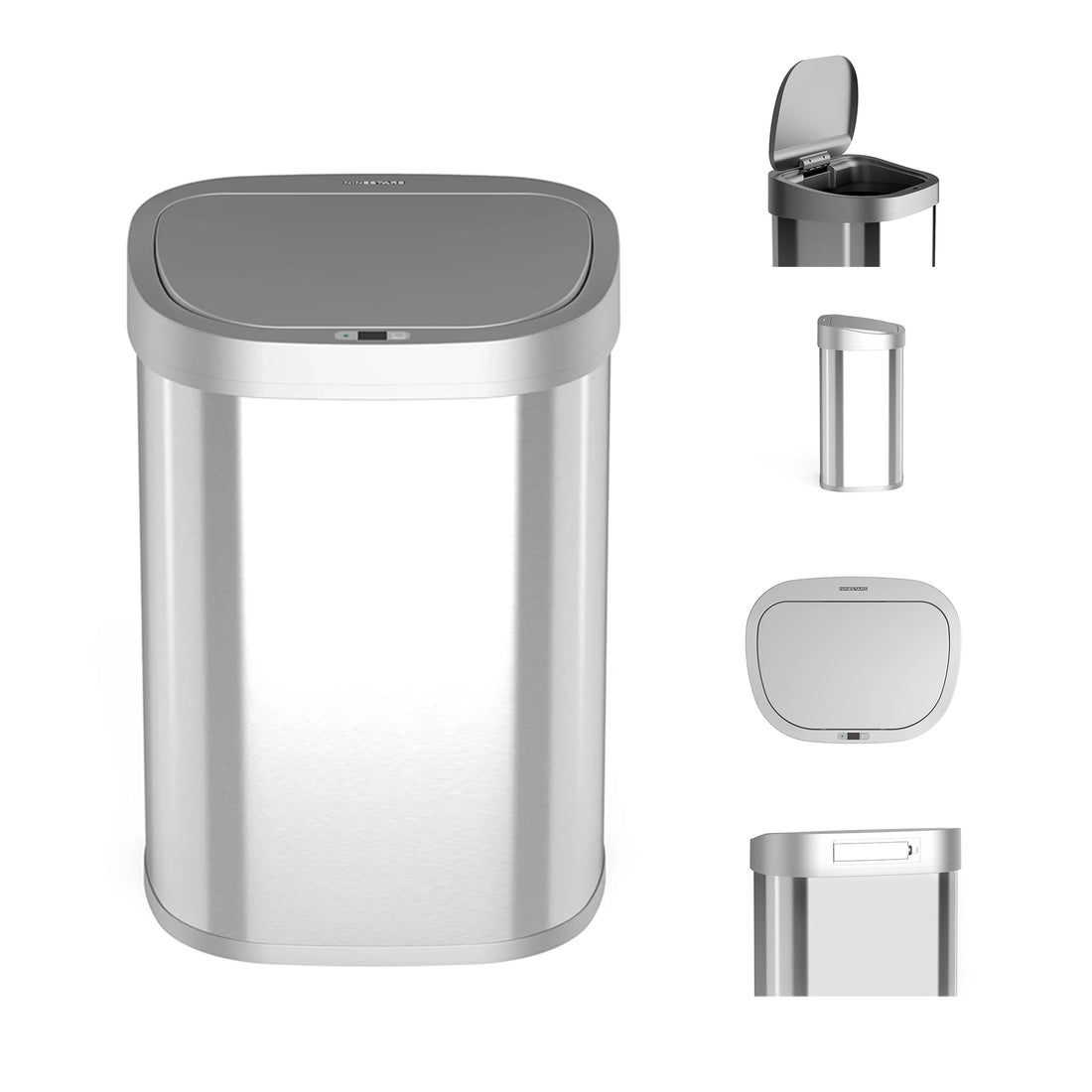 80L Maxi Plus Series Hands-Free Stainless Steel Bin – Next-Gen Lid &amp; Advanced Sensor