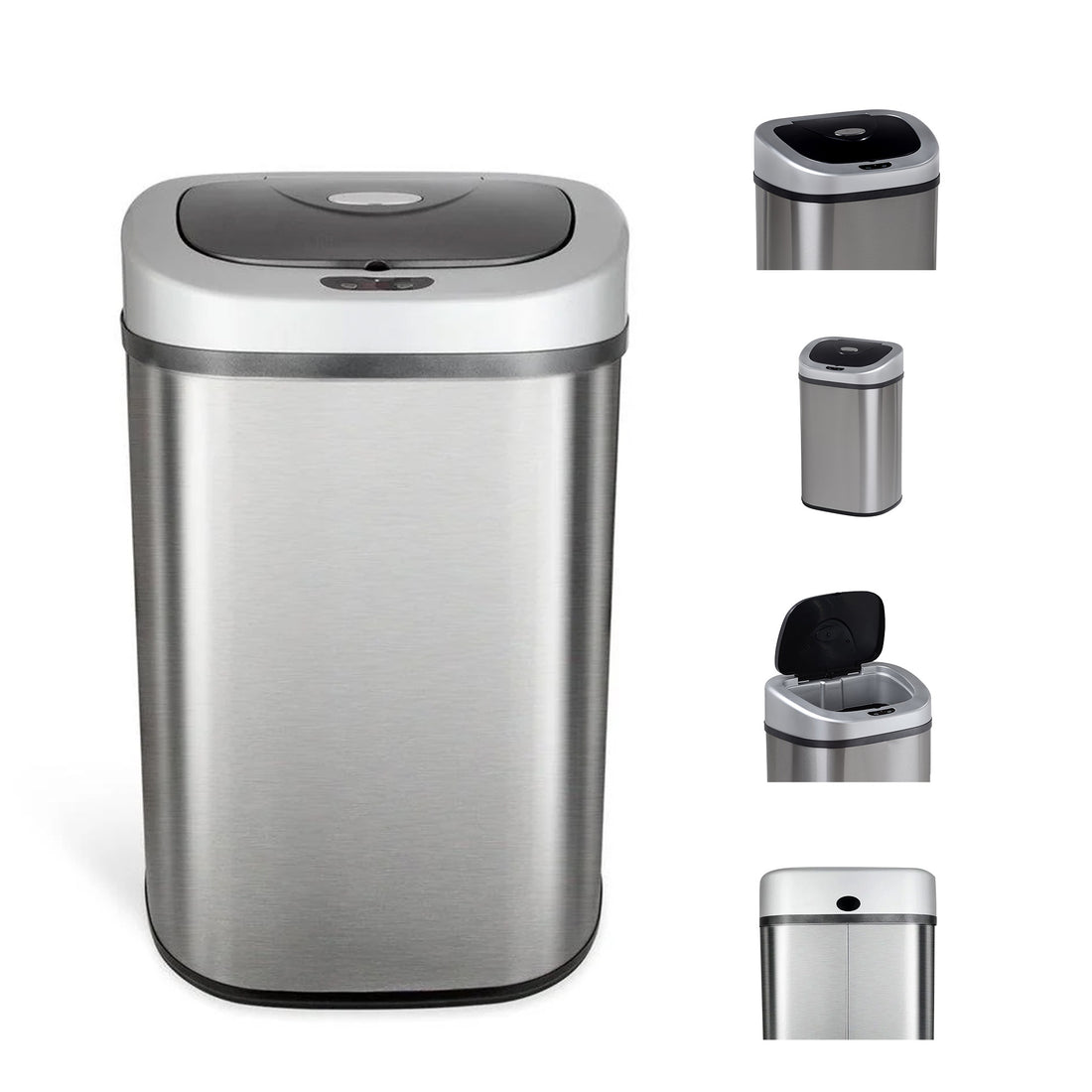 80L Maxi Series Hands-Free Stainless Steel Sensor Bin – Large Capacity &amp; Small Footprint