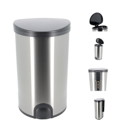 50L Toe Tap Series Autobin – Semi-Round, Foot-Activated Sensor Bin for Hygienic Disposal