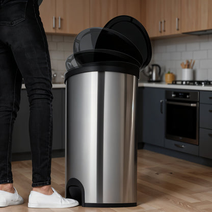 50L Toe Tap Series Autobin – Semi-Round, Foot-Activated Sensor Bin for Hygienic Disposal