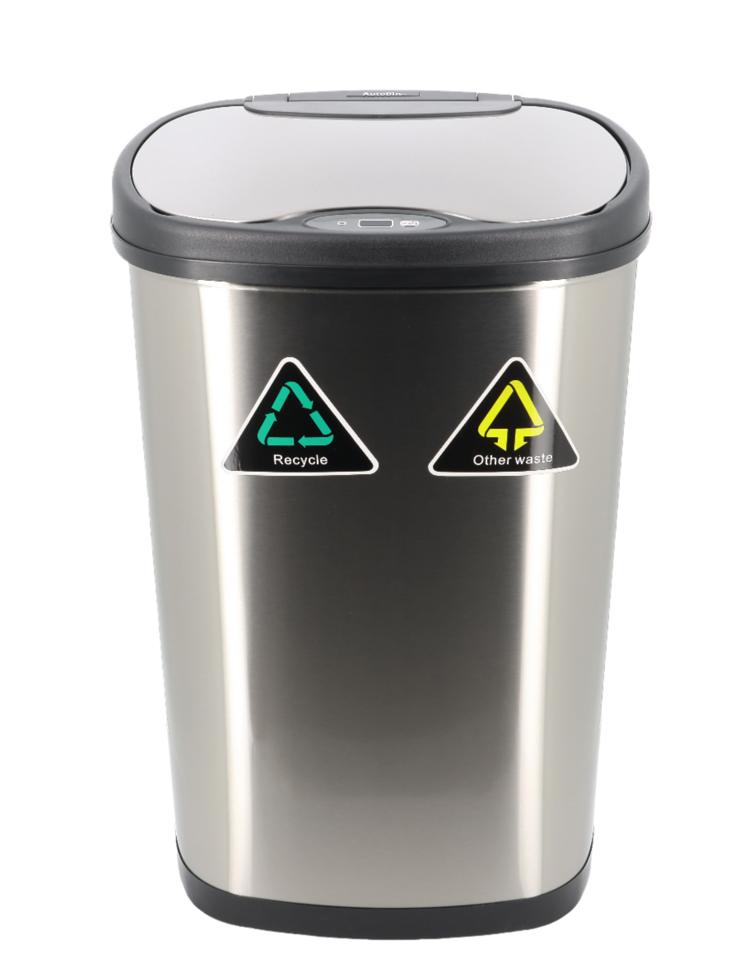 50-Litre Oval Plus Series Recycling Autobin – Dual-Compartment Motion Sensor Bin