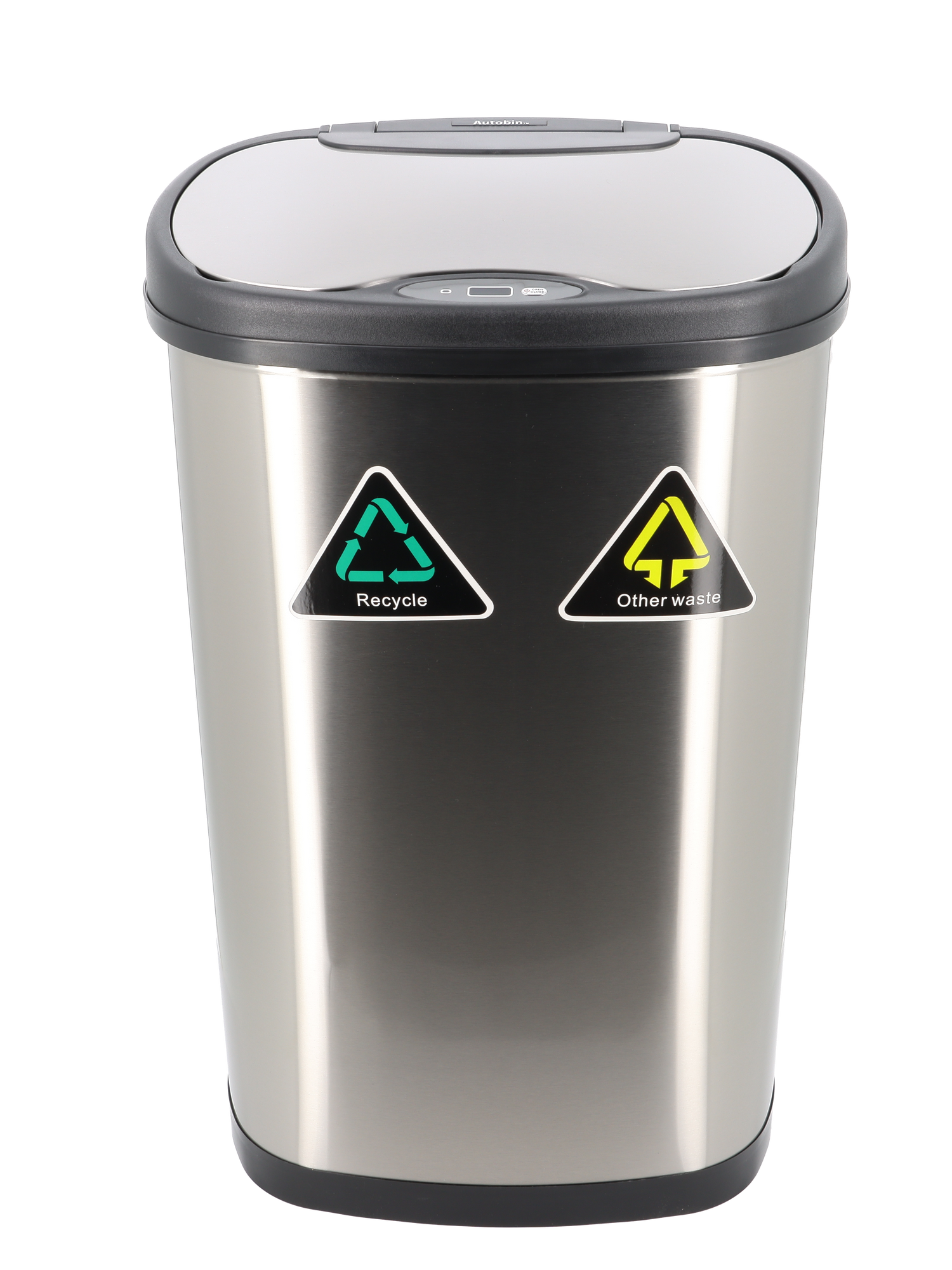 50-Litre Oval Plus Series Recycling Autobin – Dual-Compartment Motion Sensor Bin