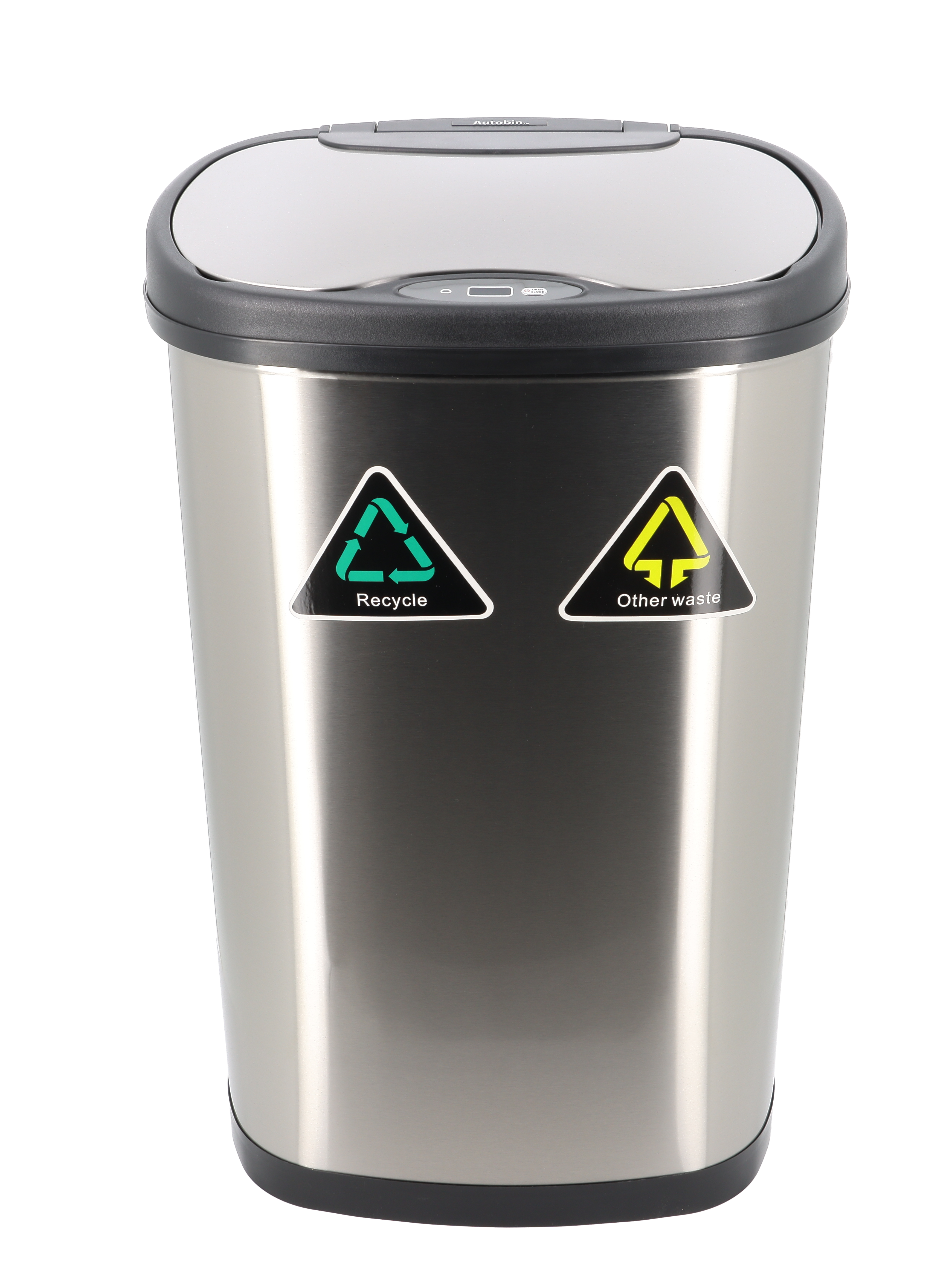 50-Litre Oval Plus Series Recycling Autobin – Dual-Compartment Motion Sensor Bin